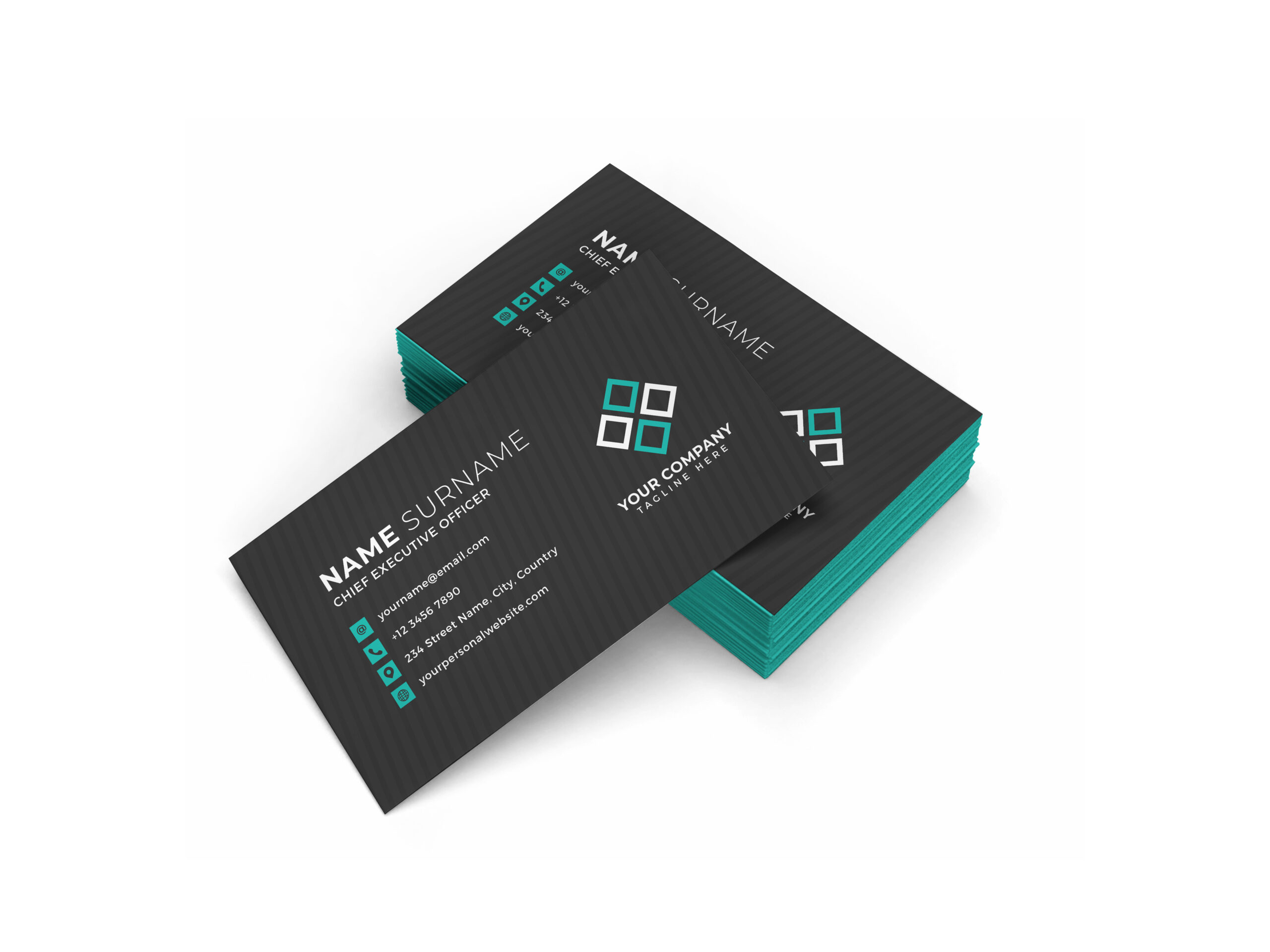 فایل لایه باز موکاپ کارت ویزیت با پس زمینه سفید