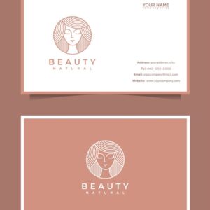 کارت ویزیت طرح سالن زیبایی ۳