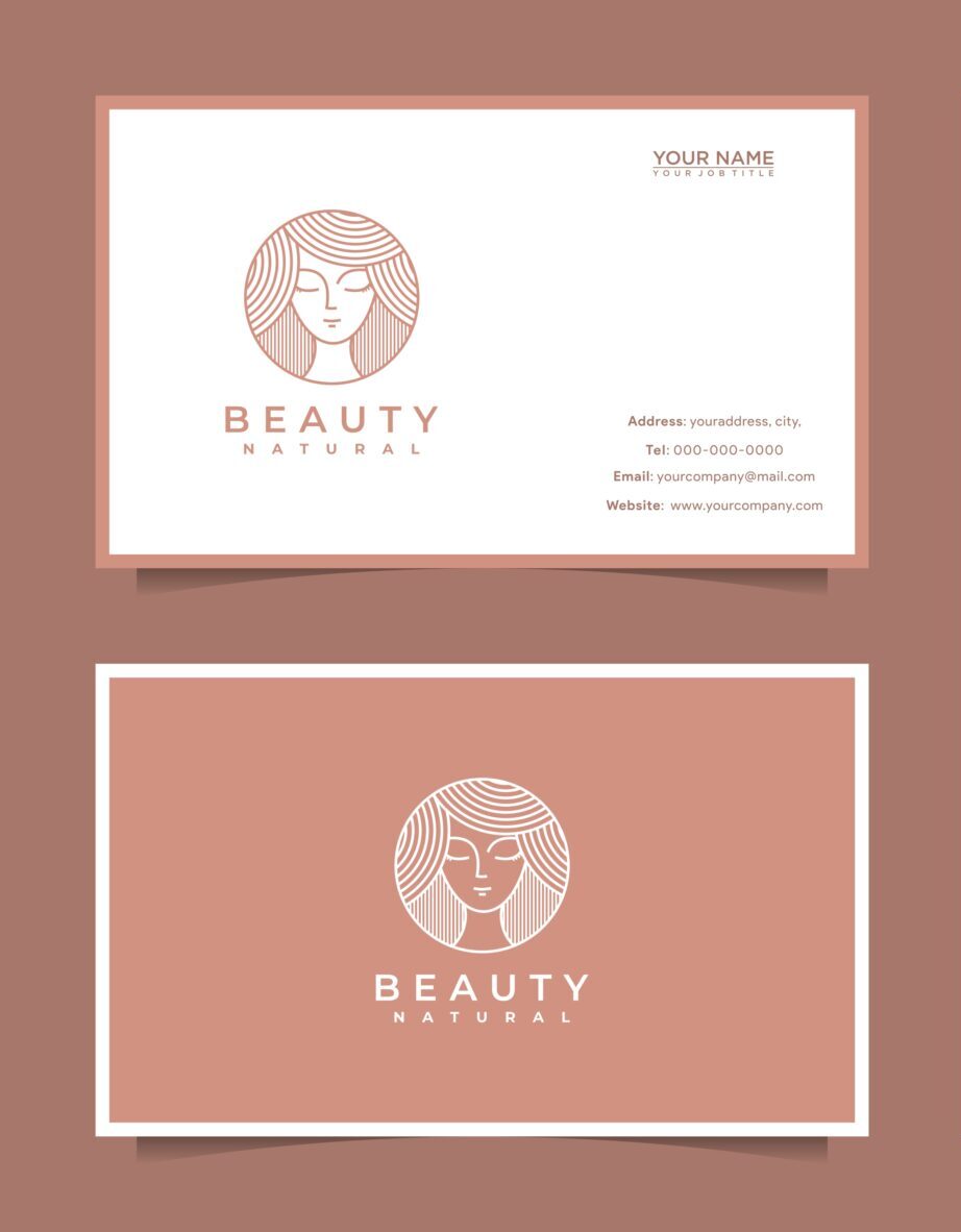 کارت ویزیت طرح سالن زیبایی ۳