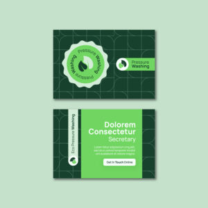 فایل لایه باز نمونه کارت ویزیت رنگ سبز