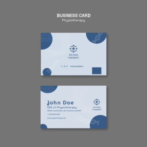 فایل لایه باز کارت ویزیت فیزیوتراپی
