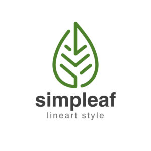 وکتور لوگو طرح برگ درخت ، رنگ سبز