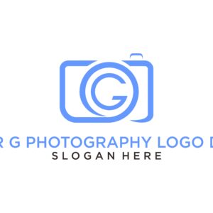لوگو خطی عکاسی طرح حرف G