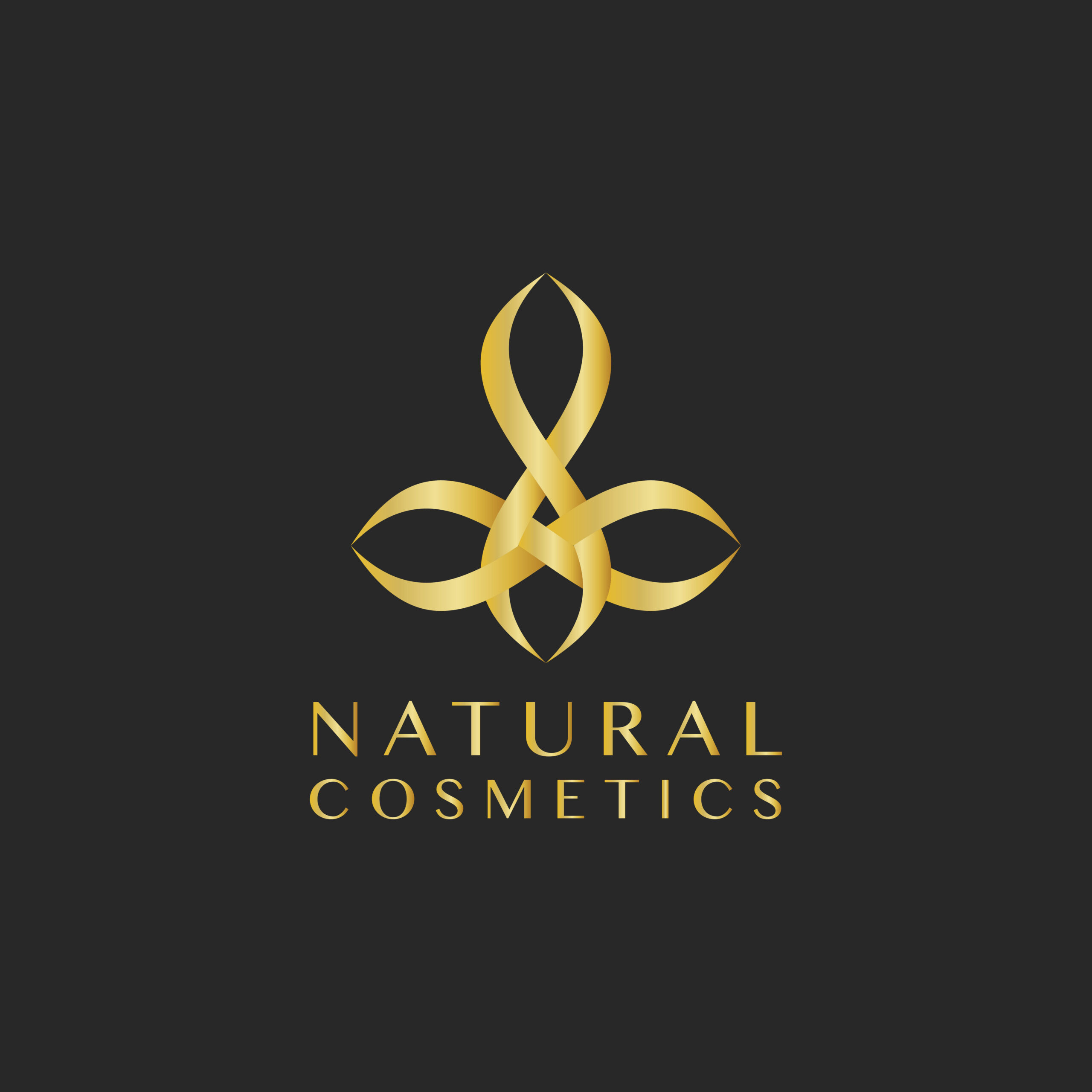 وکتور لوگو طلایی با پس زمینه رنگ تیره