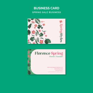 فایل لایه باز کارت ویزیت گلفروشی