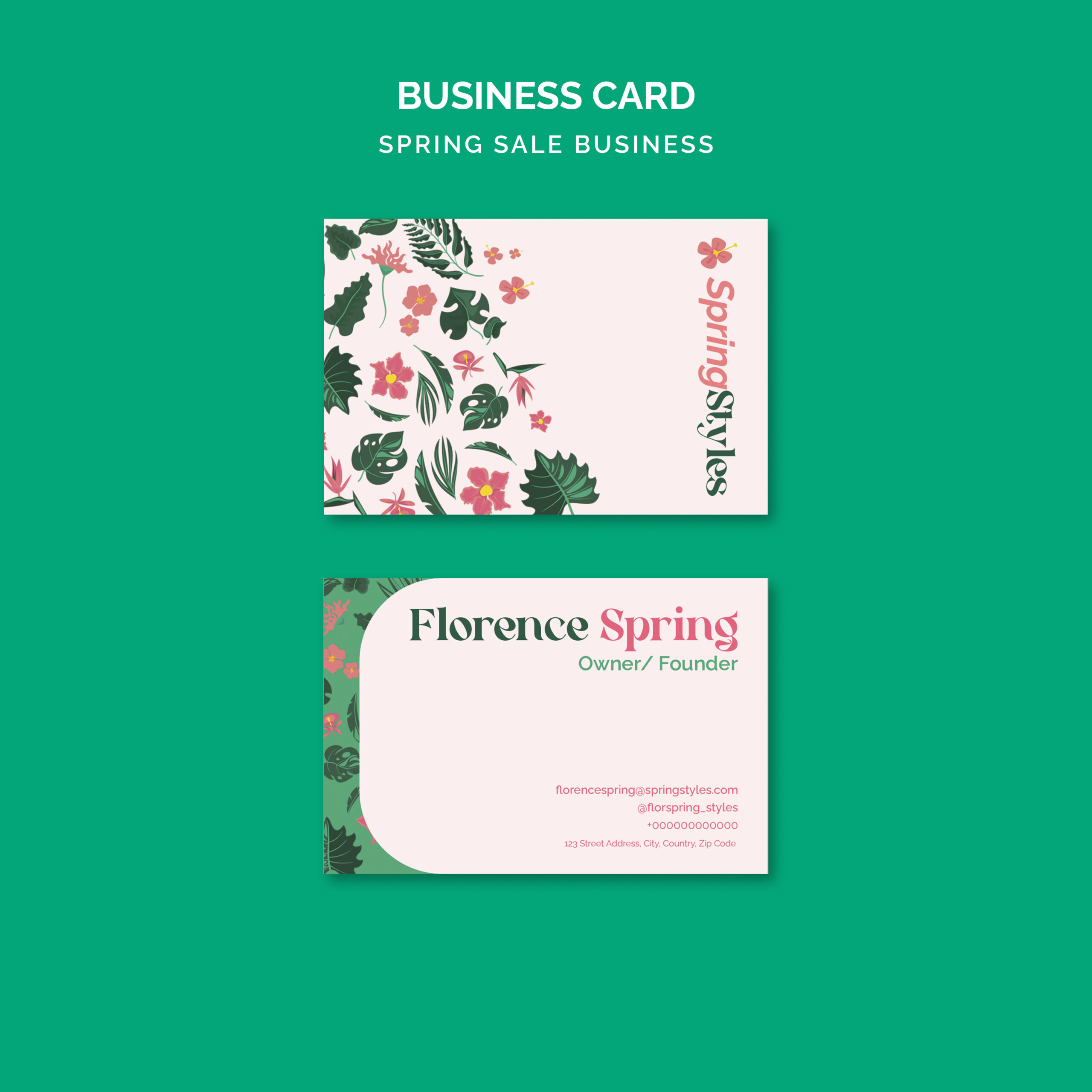 فایل لایه باز کارت ویزیت گلفروشی