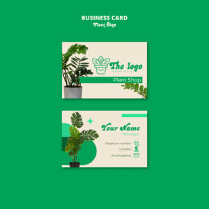 فایل لایه باز الگوی کارت ویزیت فروشگاه گل وگیاه