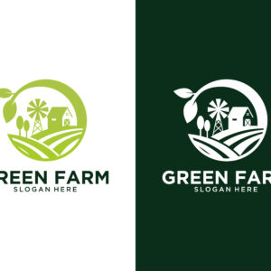 لوگو طرح مزرعه در دو سبک مختلف
