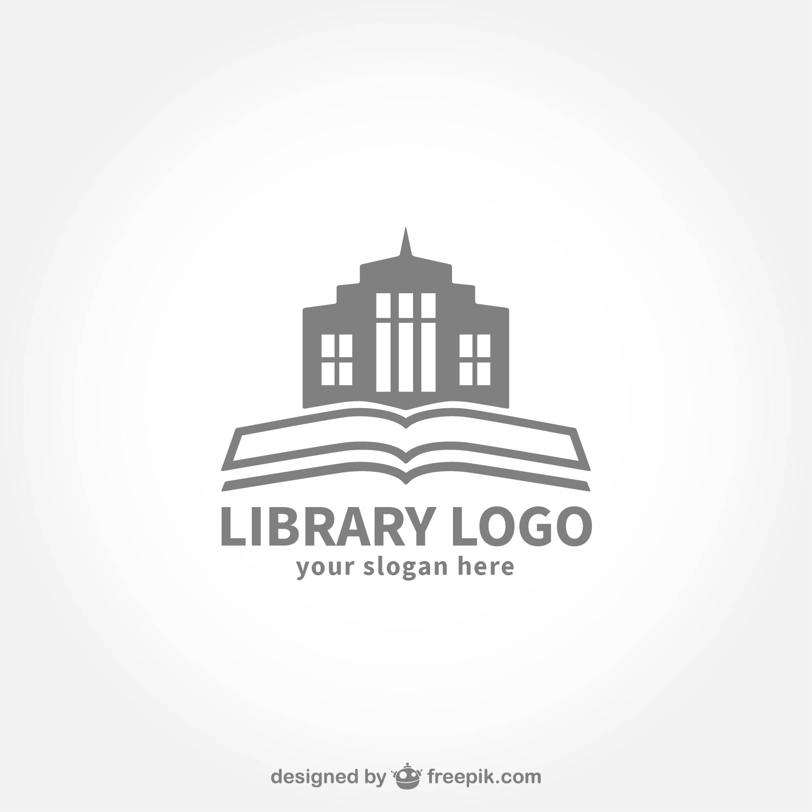 لوگو طرح کتاب و کتابخانه