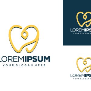 لوگو خطی طرح دندان